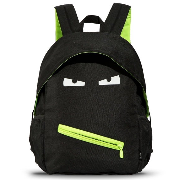Zipit Handbags - Zipit GRILLZ Backpack Hood Teeth Eyes Lime Trim HP